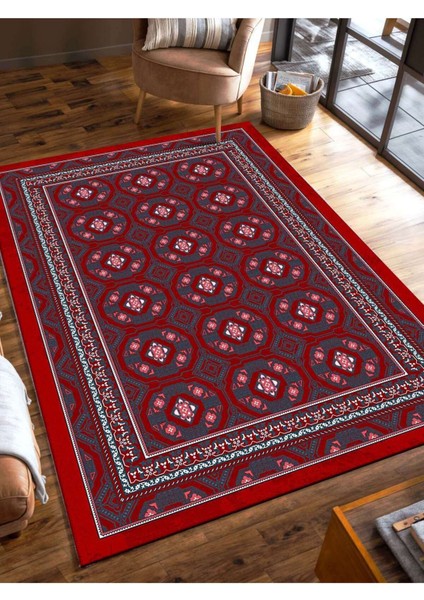Dijital Baskılı Yıkanabilir Kaymaz Taban Salon ve Oturma Odası Halısı 2076H