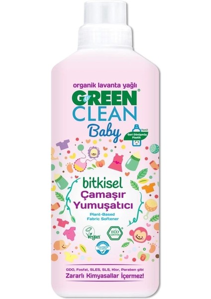 Nessiworld Green Clean Baby Bitkisel Çamaşır Yumuşatıcı 1000 ml