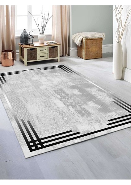 Dijital Baskılı Yıkanabilir Kaymaz Taban Salon ve Oturma Odası Halısı 6013H