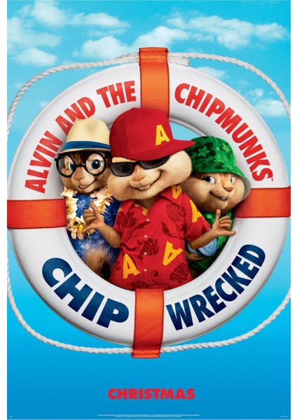 Alvin And The Chipmunks Chipwrecked (2011) ( Folyo ) - Afiş - POSTER-1280 ( 35 cm x 50 cm )