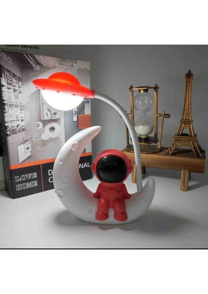 Yaratıcı Ay Astronot Gece Lambası, LED Küçük Masa Yatak Odası Için Lamba Dekorasyon, Noel Hediyesi fiyatları