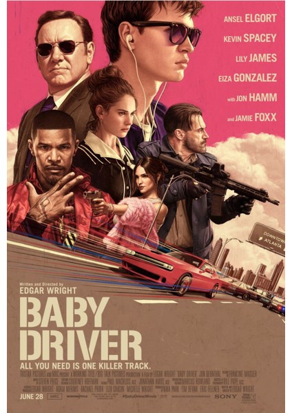 Baby Driver (2017) 6 ( Folyo ) - Afiş - POSTER-1546 ( 35 cm x 50 cm )
