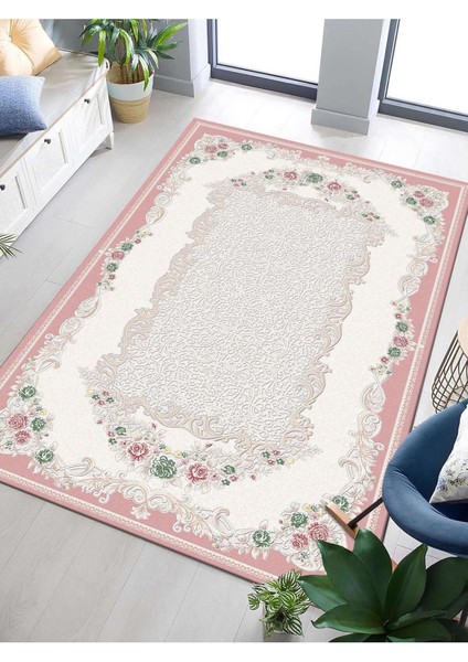 Dijital Baskılı Yıkanabilir Kaymaz Taban Salon ve Oturma Odası Halısı 0039H