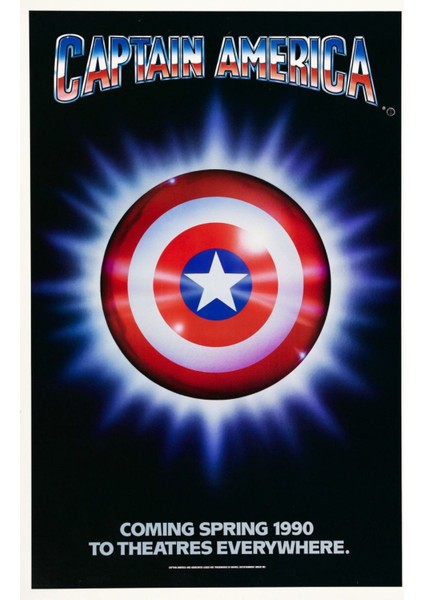 Captain America (1990) ( Folyo ) - Afiş - POSTER-1959 ( 35 cm x 50 cm )