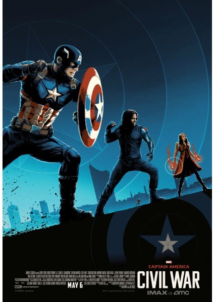 Captain America Civil War (2016) 4 ( Folyo ) - Afiş - POSTER-1973 ( 35 cm x 50 cm )