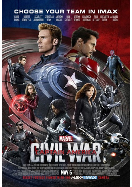 Captain America Civil War (2016) 8 ( Folyo ) - Afiş - POSTER-1974 ( 35 cm x 50 cm )