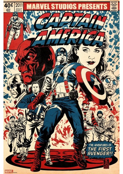 Captain America The First Avenger (2011) 6 ( Folyo ) - Afiş - POSTER-1988 ( 35 cm x 50 cm )