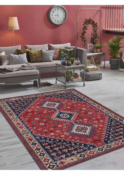 Dijital Baskılı Yıkanabilir Kaymaz Taban Salon ve Oturma Odası Halısı 1048H