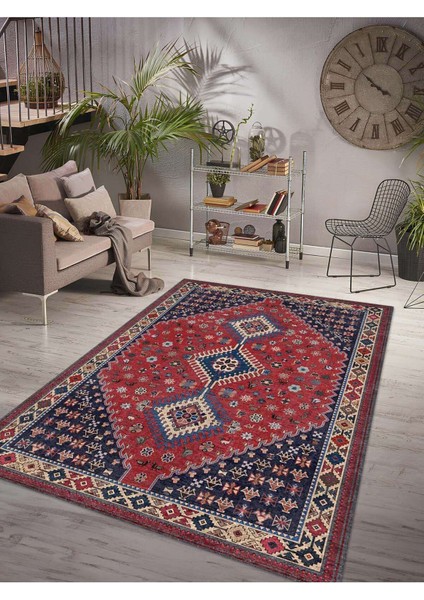 Dijital Baskılı Yıkanabilir Kaymaz Taban Salon ve Oturma Odası Halısı 1048H
