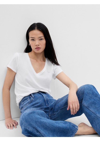 Kadın Favorite V Yaka T-Shirt