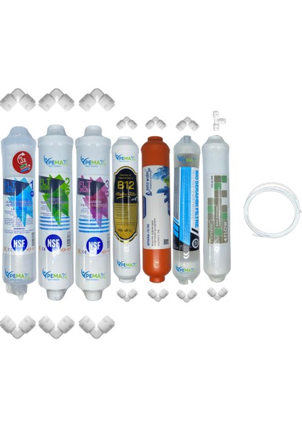 Pws Kapalı Kasa Su Arıtma Uygun Sertifikalı 7li Mebransız Purefer+B12 Alkali+Mineral+Detox Set