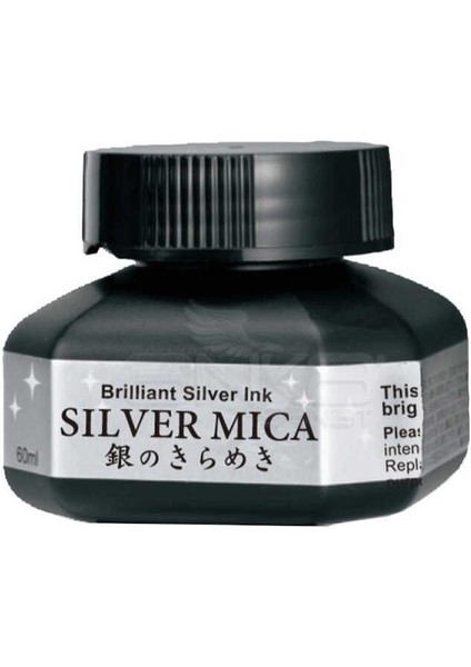 Silver Mica Metalik Gümüş Mürekkep 60ML BA302-6