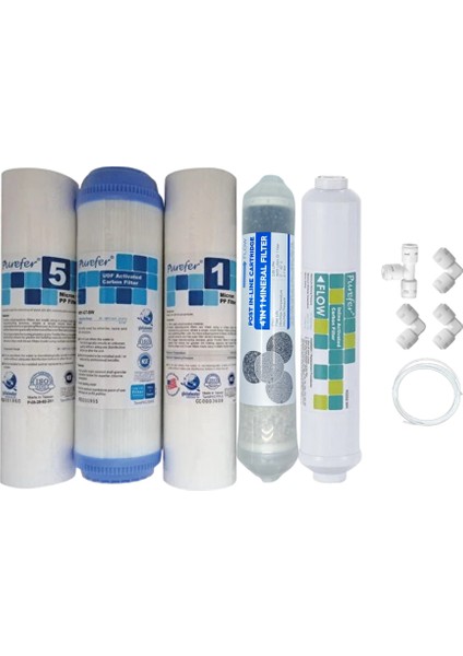 Purefer Açık Kasa Çift Sedimentli Sertifikalı 5li Mebransız Şeffaf 4lü Mineral