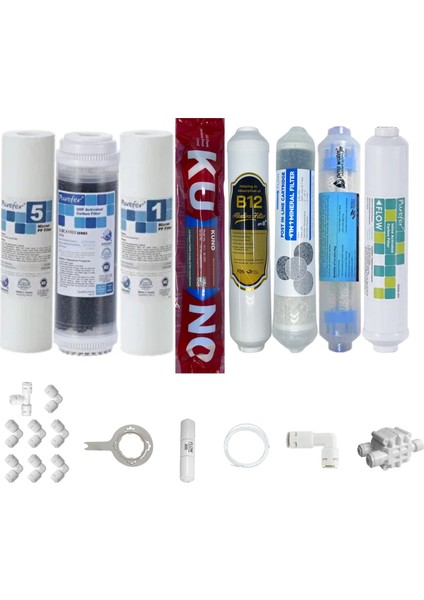 Purefer Açık Kasa Çift Sediment Sertifikalı 8li Lg Kuno Mebran 4lü Mineral+B12 Alkali+Detox
