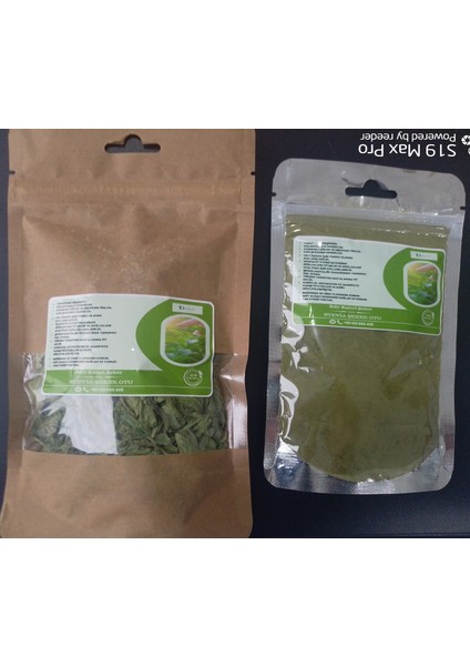 Şeker Otu Kullanıma Hazır 50 gr Yaprak Ve 50 gr Yeşil Toz