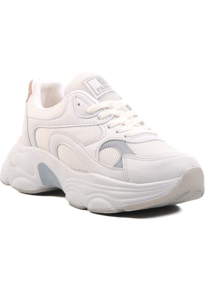 Beyaz Mavi Kadın Spor Ayakkabı