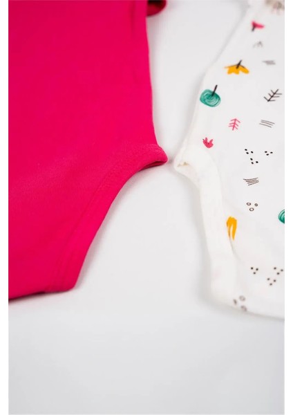 Unisex Bebek Pembe Beyaz Ağaç Desenli Ikili Çıtçıtlı Zıbın Takım fırsatları