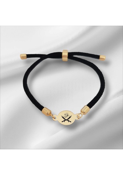 14 Ayar Altın Plakalı Yuvarlak Figürlü Zülfikar Bilekliği, Kudretli Bir Güç ve Adaletin Sembolüdür, Gençler ve Ergenler İçin Özel Bir Hediye Seçeneğidir!