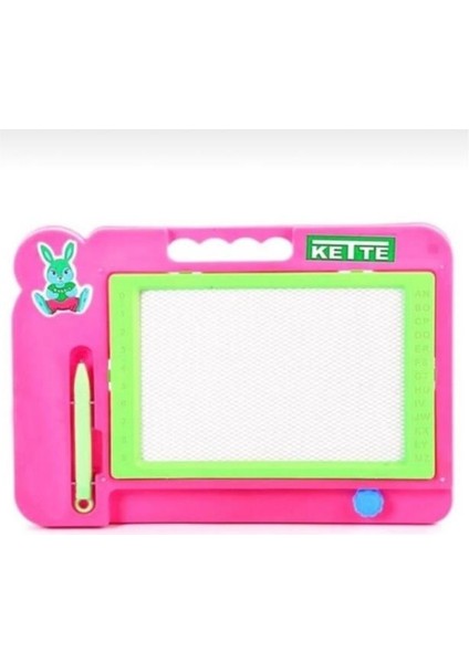 Pembe Renk Yaz Sil Yazı Tahtası Mıknatıslı Manyetik Tahta 27X20 cm Eğlen-Öğren
