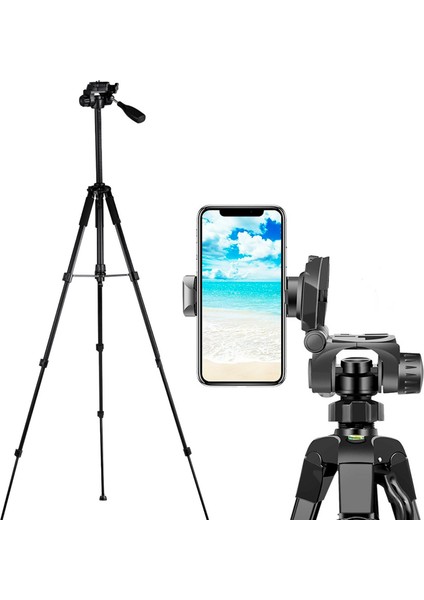 Tripod 175CM 3 Ayak Telefon Video Çekimi Tripodu Uzun Boy Sabitleyici Tripod
