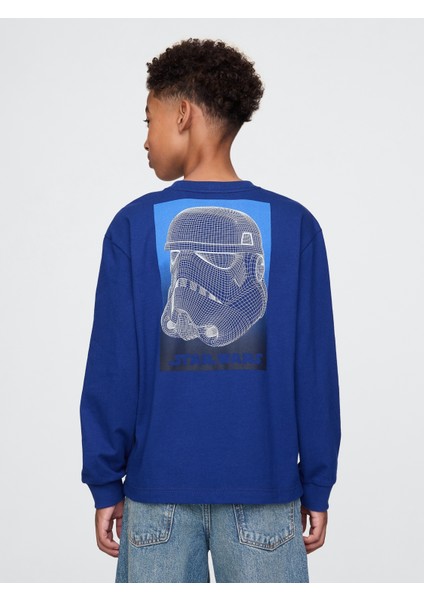 Erkek Çocuk Mavi Star Wars Grafikli T-Shirt indirimleri