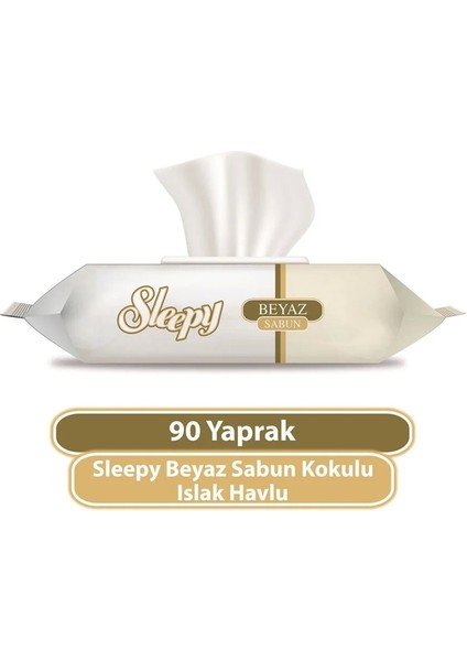 Nessiworld Beyaz Sabun Kokulu Islak Havlu Mendil 90 Adet