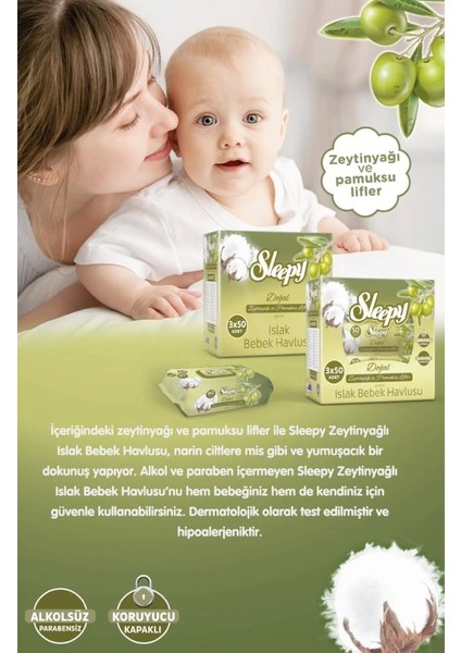 Nessiworld Doğal Zeytinyağlı Islak Havlu Mendil 90 Adet