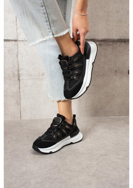 Lawse Kadın Sneakers Bağcıklı Spor Ayakkabı Siyah fiyatları