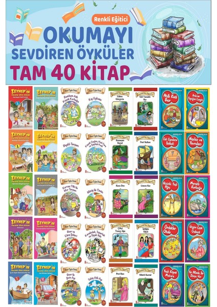 3.sınıflar Için Renkli Eğitici Okumayı Sevdiren Hikayeler (40 Kitap)