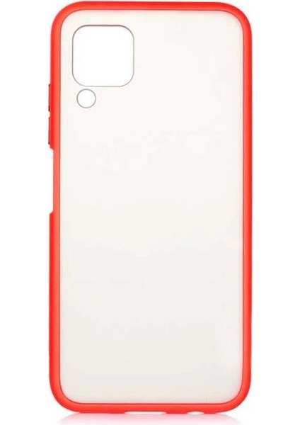 Huawei P40 Lite Kılıf Mat Yüzey Renkli Kenar Silikon