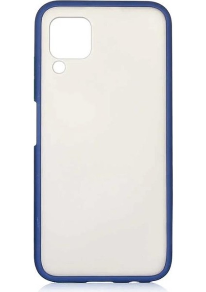 Huawei P40 Lite Kılıf Mat Yüzey Renkli Kenar Silikon