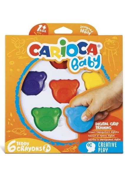 42956 Teddy Bebek Crayons Pastel Boya 6lı