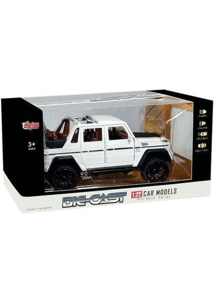 Nessiworld HCL-902 Çek Bırak 1:22 Sesli ve Işıklı Metal Jeep -Vardem