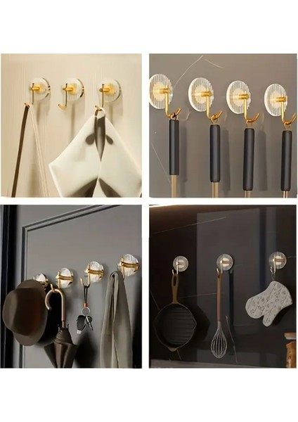 . - Şık ve Zarif, Kendinden Yapışkanlı, Akrilik Askılar - 3’lü Set, Deliksiz Montaj fırsatları