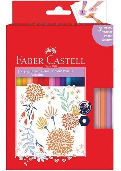 Boya Kalemi 15+3 Pastel Renk 5171000005000