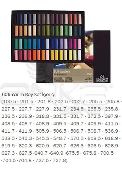 Soft Pastel Yarım Boy 60LI Set modelleri