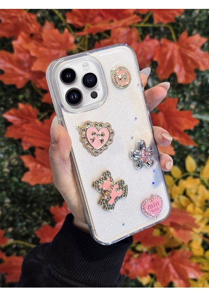 Apple iPhone 15 Pro Max Uyumlu 3D Karakterli Taşlı ve Simli Işlemeli Çift Katman Koruyucu Telefon Kılıfı fiyatları