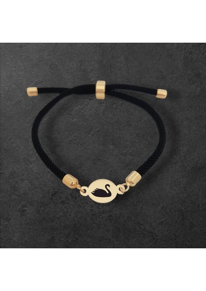 14 Ayar Altın Plakalı Yuvarlak Figürlü Kuğu Bilekliği, Zarafet ile Tanınan Bir H Ayvan Figürüdür, Gençler ve Ergenler İçin Şık Bir Hediye!