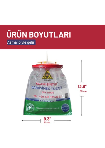 6 Adet Sintut Large | Karasinek Tuzağı