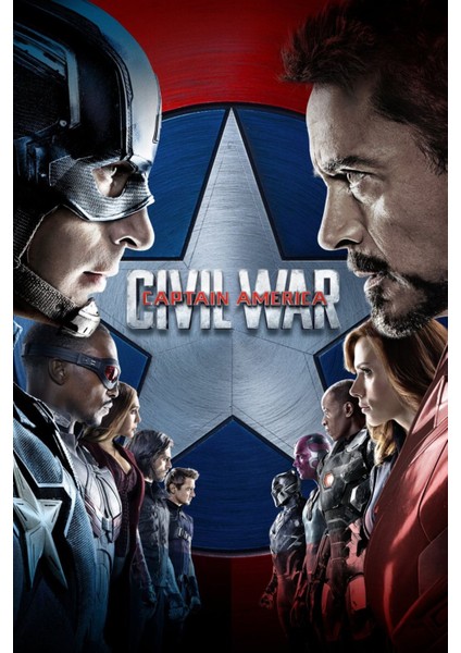 Captain America Civil War (2016) 2 ( Folyo ) - Afiş - POSTER-1971 ( 50 cm x 70 cm )
