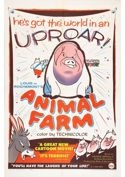 Animal Farm (1954) ( Folyo ) - Afiş - POSTER-1336 ( 50 cm x 70 cm )