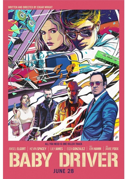 Baby Driver (2017) 3 ( Folyo ) - Afiş - POSTER-1543 ( 70 cm x 100 cm )