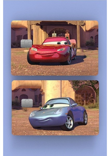 2'li Mcqueen-Sally Kredi Kartı Sticker Kaplama