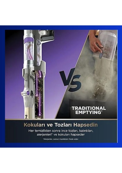 Ninja Clean & Empty Şarjlı Dikey Süpürge Koyu Gri