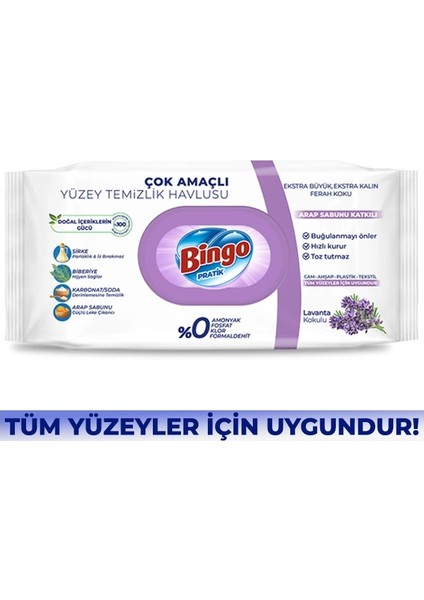 Nessiworld Bingo Yüzey Temizlik Havlusu 96 Adet Arap Sabunlu