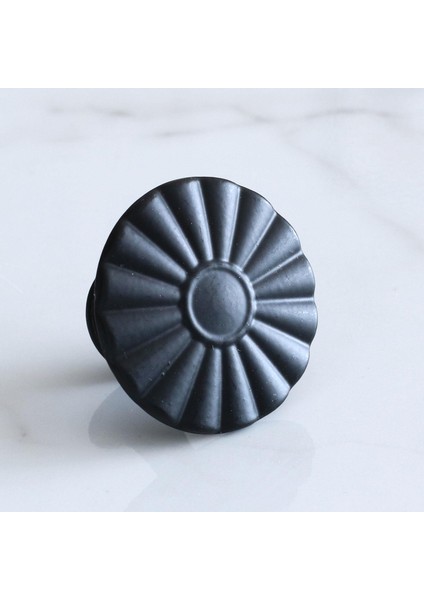 10 Adet Güneş Düğme Mat Siyah Kulp Mobilya Mutfak Dolabı Çekmece Dolap Kapak Kulpu Kulb Metal