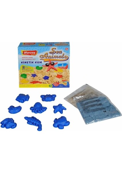 Nessiworld KUM-040 500GR Heroes Kinetik Kum Deniz Hayvanlı Kalıplı Set - Eren Oyuncak