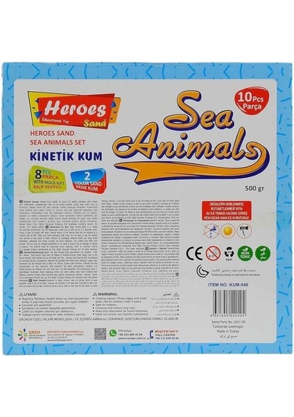 Nessiworld KUM-040 500GR Heroes Kinetik Kum Deniz Hayvanlı Kalıplı Set - Eren Oyuncak