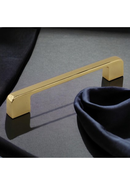10 Adet Arel Kulp Mobilya Mutfak Dolabı Çekmece Dolap Kulp Kapak Kulpu Gold Altın 128 mm Metal