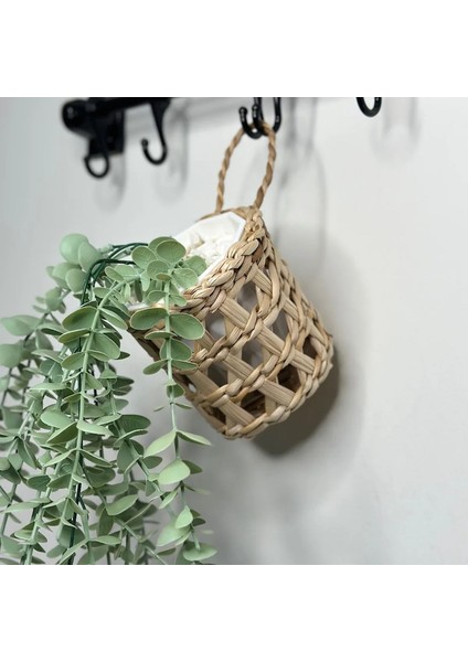 Dekoratif Çok Amaçlı Doğal El Yapımı Hasır Saksı Sepet / 10X10CM fiyatları